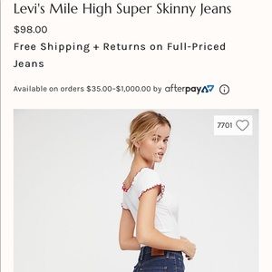 LEVI’S Mile High Super Skinny Jeans